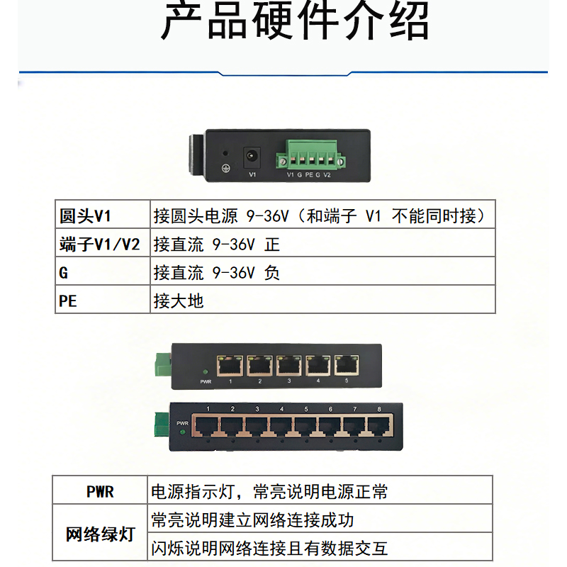 八口千兆工业交换机